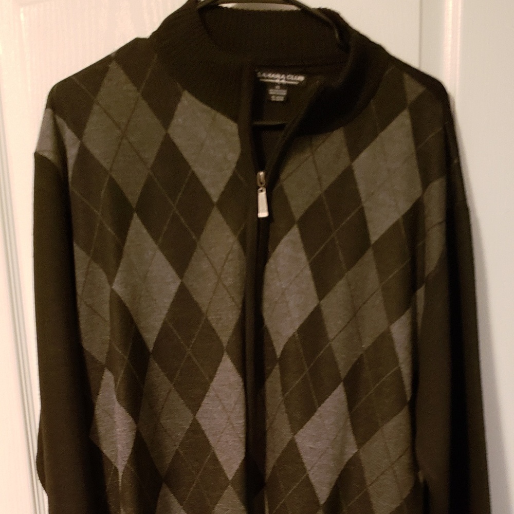 Checkered long sleeve sweater